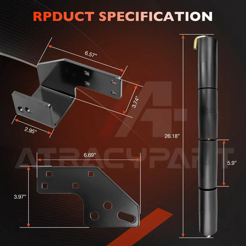 OEM Pro-Grade Lawn Striping Kit Replacement Part 19A70060 specifications with measurements for ZT1 Ultima 42, 50, 54 decks