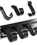 2020 Series Mini Hanging Hooks, black, installed on aluminum extrusion, 20 Pcs T Slot Accessories for CNC DIY Machines and 3D Printers.