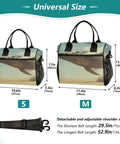 Big 18 Can Insulated Lunch Bag with Leakproof Interior, S and M sizes, showing adjustable strap, durable nylon, beach motif.