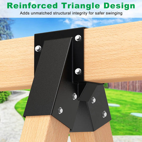 Beefy A Frame Swing Set Bracket Kit With Mounting Hardware Heavy Duty DIY Middle Bracket For 4x4 Posts And 4x6 Beams Stable Backyard Swing Hardware For Long Lasting Easy Install