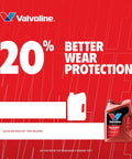 Front view of Valvoline MaxLife High Mileage 5W-30 synthetic blend motor oil, 5-quart red container