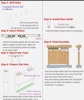 Step-by-step guide for installing Hella Sturdy Double Sliding Barn Door Hardware Kit With Heavy Gauge Aluminum Track And Smooth Wheels.