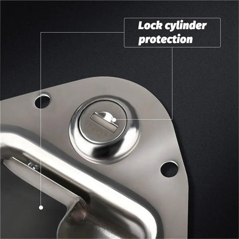 Heavy Duty Tool Box Latch And Trailer Toolbox Handle With Secure Lock Set Of 3 Rock Solid Four Inch By Three Inch Paddle Locks Comes With Two Keys And Rivets For Rigging