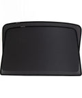 Custom Tailored Four Piece Tesla Model Y Sunroof Solar Shades In Slick Light Grey featuring a tinted retractable shade for UV blocking.