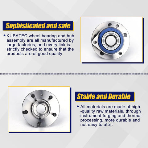Front Wheel Bearing And Hub Assembly Direct Fit 5 Lug Bolts No ABS 513203 Fits Buick Allure Century LaCrosse Regal