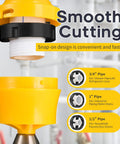 Heavy Duty PVC Pipe Threader And Tapping Tool For 1 2 Inch To 3 4 Inch Pipes with snap-on design for smooth cutting.