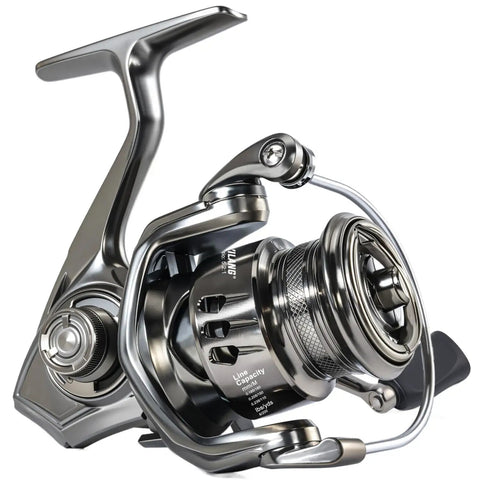 Ultra Smooth Spinning Reel With 12 Plus 1 Bearings, 5 To 1 Gear Ratio, CNC Aluminum Spool, lightweight yet powerful for fishing