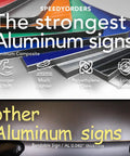 Personalized Outdoor Aluminum Sign For Business And Safety Waterproof Silver Brushed Metal 7x7 Inches Custom Metal Plaque That Pops In Any Weather Durable Outdoor Signage For Storefronts And Safety Notices, stacked aluminum composite signs