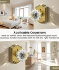 Vintage Crystal Glass Door Knobs Interior Privacy For Bedroom And Bathroom Antique Brass Locksets With Push Pin Inside Lock Heavy Duty Interior Door Knobs 2 Pack installed view in bedroom and bathroom