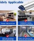 Image showing applications of Heavy Duty Stainless Steel Cord Cover Raceway For Walls And Floors in homes and offices.