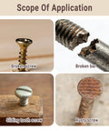 Image showing broken screw, broken bar, sliding tooth screw, and rusty screw for Beast 10 Piece Screw Extractor Kit For Stripped Bolts And Nuts MultiSpline Hex Breaker Set To Rescue Damaged Screws DIY Pro Grade Tool With Ten Sizes From 1/8 To 13/32 Inch For Home And Shop use demonstration.