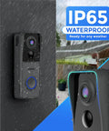3MP 2K Wireless Video Doorbell With Chime Porch Cam Works With Alexa And Google Assistant PIR Motion Alerts Night Vision