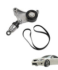 Drive Belt Tensioner Pulley With Serpentine Belt Component Kit Direct Fit for 2004 to 2006 Toyota Camry and Solara 2.4L L4 7PK1933 38216 OE Replacement Kit shown