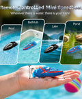 Two Pack Mini RC Boats With Floating Ball, 2.4GHz Remote Control, Pools And Lakes Fun, Dual Speed Modes, Auto Flip, Waterproof Build