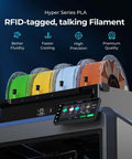 RFID Smart Hyper PLA Filament 1.75mm 1Kg Spool For 3D Printing With Auto Recognize showing various colors on printer