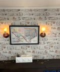 Vintage Style Wall Sconce Lights Set Of 2 With On Off Switch, Brushed Finish, Classic Retro Vibe in living room setting