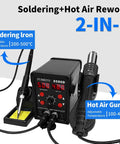 Do It All 2 In 1 Soldering And Hot Air Rework Station Kit with adjustable soldering iron and hot air gun.