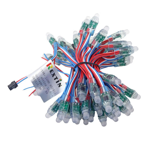 Bundle of Digital Addressable WS2811 LED String Lights Waterproof RGB Full Color 12mm Outdoor 500pcs lit garden Christmas signage.