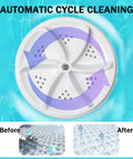 Hella Compact Mini Portable USB Washing Machine For Laundry And Dishes Ultrasonic Sink Turbo Washer automatic cycle cleaning diagram.