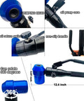 Blue hydraulic KO tool with oil pump core, non-slip handle, 360-degree rotating knockout hole punch driver kit with six dies 22.5-61.5mm