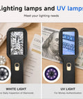 500X Handheld Digital Microscope With 3-Inch HD IPS Display For Coins Jewelry Stamps And Tiny Details Dual Lens Auto Focus Portable Close-Up Magnifier Kit Must-Have, white light for diamond inspection and UV light for money authentication