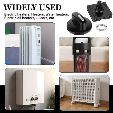DIY Ready 4 Position Rotary Switch With Knob Replacement For Fans And Small Appliances, 125V To 250V, 3 Speed Settings Plus Off, Durable Universal Speed Selector Switch Pack Of 2 for heaters and appliances
