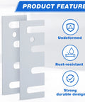 Ferraycle door hinge shims, stainless 16-gauge hinge spacers with coated finish, 4-1/2 x 1-5/8 in, 20-pack