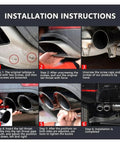 Installation guide for Stainless Steel Exhaust Tip Upgrade For Porsche Cayenne 2018 To 2022 Black Coated Pip