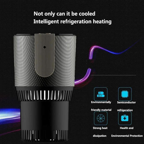Portable Electric Beverage Warmer And Cooler Quiet Office Desk Cup Heater Chiller with intelligent design for hot and cold beverages.