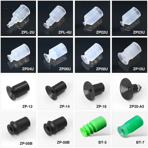 Durable Mini Pneumatic Nozzle Vacuum Suction Cup Manipulator Accessory, Film Type With Strong Grip Force For Tight Spaces And High Cycle Automation Tasks.