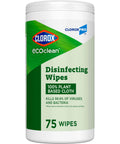 EcoClean Disinfecting Wipes Multipurpose Plant Based Formula That Kills 99.9 Percent Of Germs In Minutes, 75 Count container