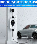 SAE J1772 Portable Level 2 EV Charger 32 Amp 90 To 260 Volt 7 KW Wall Connector With NEMA 10 30 Plug indoor use with EV.