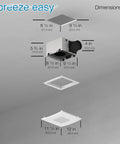 Dimensions of Attic Free Bathroom Exhaust Fan With Bright Built In Light And Three Speed Airflow Game Changing Ceiling Vent Kit.