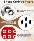 10 Piece Round 12mm Carbide Inserts for Wood Lathe Tools with Screws Indexable Replacement Cutters Set in packaging