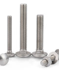 No Fuss High Grade 304 Stainless Steel Carriage Bolts And Hex Nuts Set With Flat Washers 3 8 16 X 2 1 2 Inch assorted bolts with nuts.