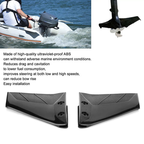 Outboard Hydrofoil Stabilizer Pair For 4-50HP Boats Delivers Crazy Fast Glides And Smoother Rides For Skiers And Wakeboarders ABS Plastic