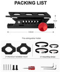 Packing list of Heavy Duty ATV Fire Extinguisher Mount Kit With Quick Release Bracket For Quad And Motorcycle Handlebars