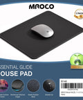 Three Pack Mouse Pads Eight Point Five By Eleven Inches Black With Non Slip Rubber Base Anti Fray Edges Waterproof Surface Perfect For Gaming And Office Desk Setup For Home And Office Use Great For Gaming And Work From Home displayed with a computer mouse on top
