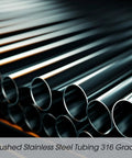 Hicarer stainless steel tubing pair, 3/4 in OD, 12 in length, 16 gauge, brushed finish