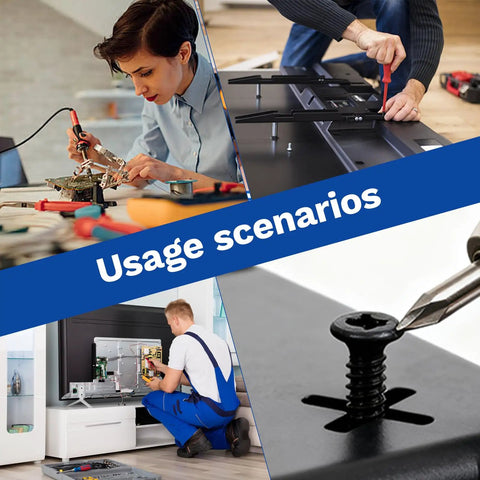Heavy Duty Carbon Steel M1.4 Self Tapping Wood Screws Pan Head Cross Recessed Assortment Kit 500 Pc Fastener Set in use for DIY repairs.