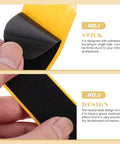 Close-up of 24 Pcs Fingerboard Grip Tape Set Precut 28x100mm Pro Foam Grip Tape For Finger Toys Anti Slip Black PU Self Adhesive Strips.