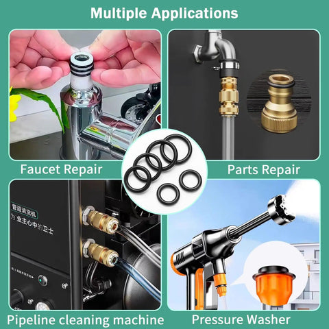 Applications of 400 Piece Black O Ring Assortment Kit With 24 Metric Sizes Nitrile Rubber Gasket Set for various repairs