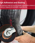 Two Pack Tire Patch Tools Kit With Strong Patch Roller And Buffing Wheel for tire repair showing roller on tire patch