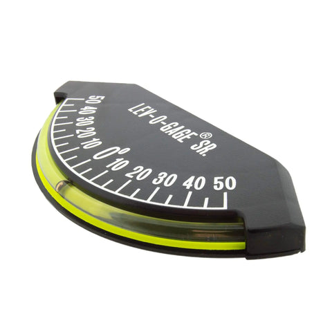 Senior Inclinometer and Tilt Gauge for RVs, Trailers, Campers, and 5th Wheels With High-Bond Adhesive Backing, Saturn Yellow