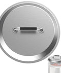 Stainless Steel Fire Pit Lid With Silicone Wrapped Handles for 27 Inch Outdoor Pits, All Weather Shield Cover, top view.