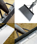 Heavy Duty Garden Cleaning Shovel with 56.5 Inch Adjustable Handle and stainless blade for snow removal and yard work
