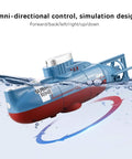 Mini RC Submarine Remote Control Boat with 360 Degree Rotation and Precise 6 Channel Control Electronic Water Toy in water