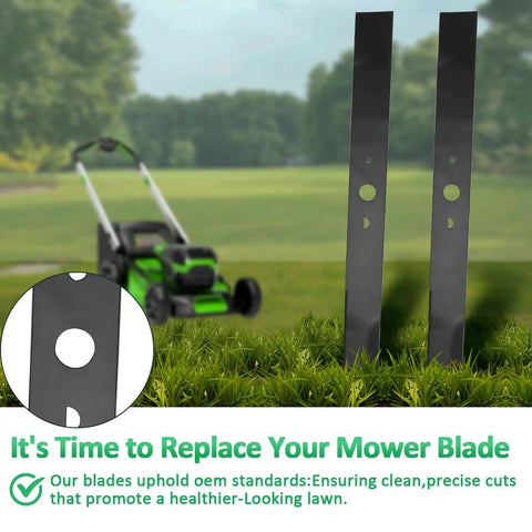 20 Inch Lawn Mower Replacement Blade For Ryobi 40V Brushless RY40180 RY40190 RY401110 Not For Cross Cut Models Ships Unsharpened So You Can Sharpen For Your Grass Type With Half Moon And Round Center Holes Replaces AC04020