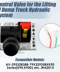Heavy Duty PTO Control Valve Set for Dump Trucks and Tippers With Pneumatic Hoist Control System Compatible With AV295 328388 79X 329358X and K90 Replacement showing control panel and connectors