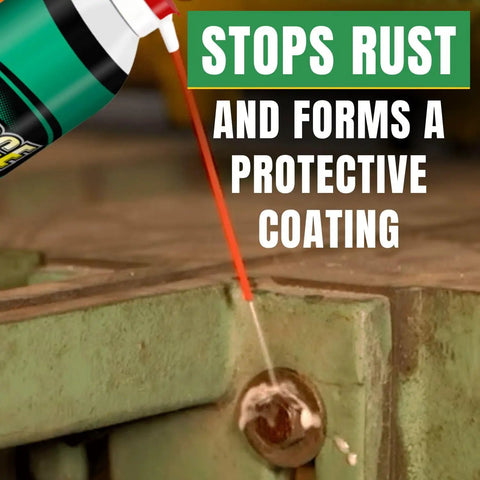 Ion Activated Penetrating Oil For Heavy Rust And Stuck Parts With Foaming Action In Force PN 438 used on rusted metal bolt